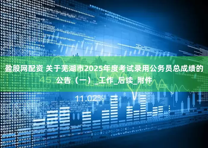盈股网配资 关于芜湖市2025年度考试录用公务员总成绩的公告（一）_工作_后续_附件