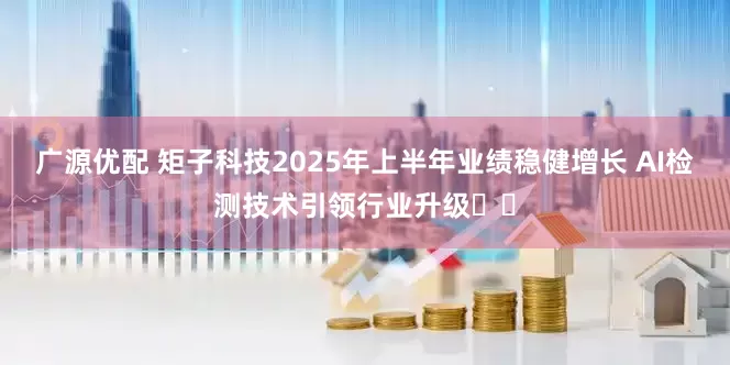 广源优配 矩子科技2025年上半年业绩稳健增长 AI检测技术引领行业升级​​